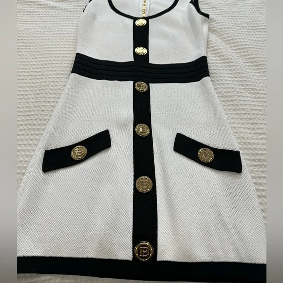 BALMAIN authentic two toned knit mini dress! - Picture 2 of 11